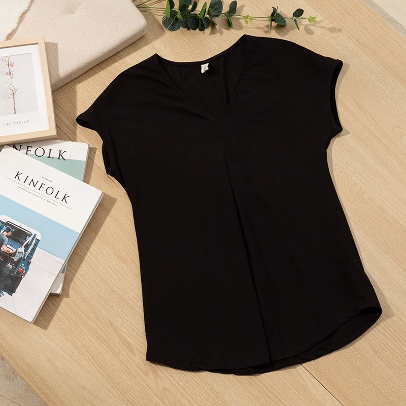 Wholesale Custom Fabric Size Color T-shirts for Ladies