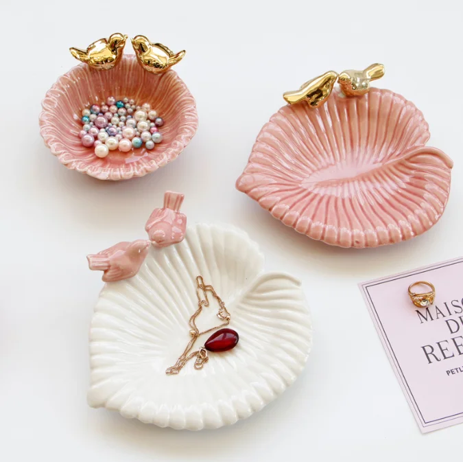 Маленький керамический держатель для ювелирных изделий колец тарелка хранения поднос тарелок органайзер