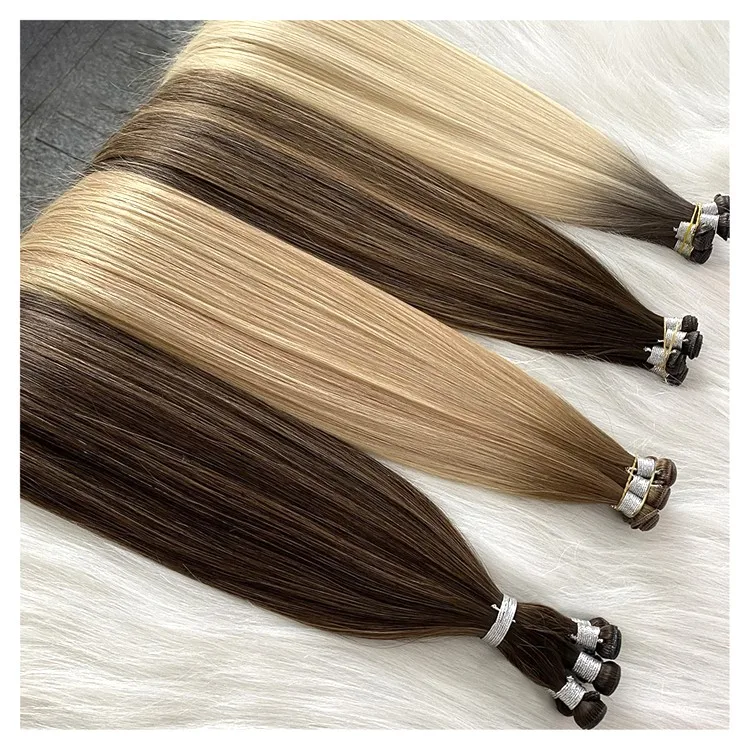 100% Human Hair Seamless Weft Thick Ends Can Be Cut Invisible Genius Weft Hair extension