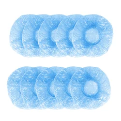 100 pcs High Quality non- woven Waterproof Plastic Disposable Clear Hair Shower Cap for Women Hair Salon Hotel Travel