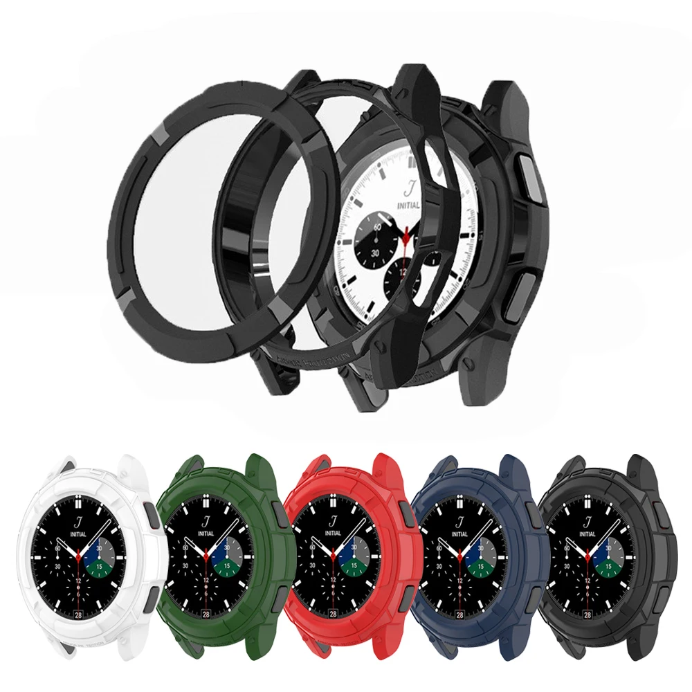 Protective Case for Samsung Galaxy Watch 4 Classic 42mm 46mm Protect Cover TPU Bumper Shell For Galaxy Watch4
