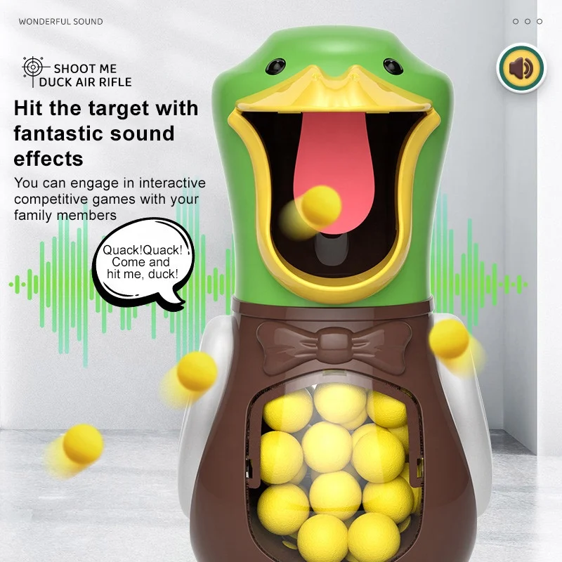 Wholesale Aerodynamic Soft Gun Children Toys Beat Me Duck Multi-player Interactive Shooting Toy Light Sound Soft Bullet Gun