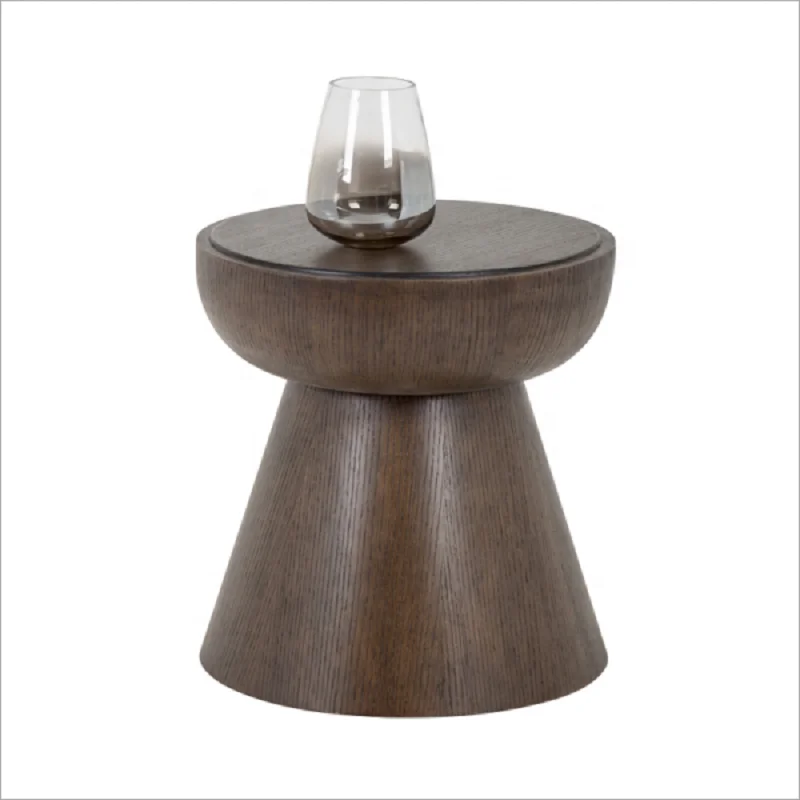 Modern round wooden coffee table designer hotel sofa tea table