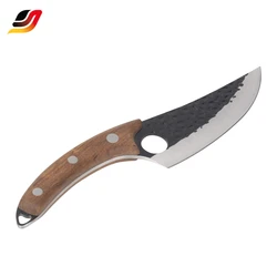 5inch high carbon steel Hand Forged cleaver Rosewood Handle kitchen butcher knife with leather sheath chef Knives