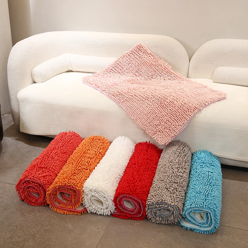 Water Absorbent Soft Microfiber Shaggy Mat Soft Textured super Absorbent Shaggy Bath Rug non slip bath mats for bathroom floor