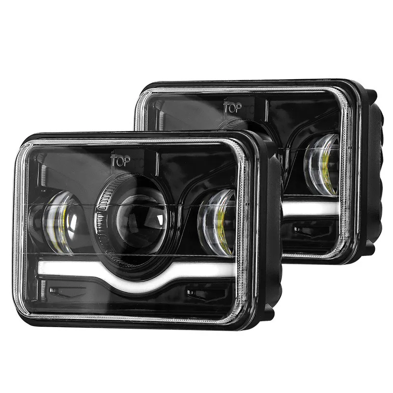 4x6 inch led truck headlamp for jeep wrangler accessories headlights for kenworth for Peterbilt 379