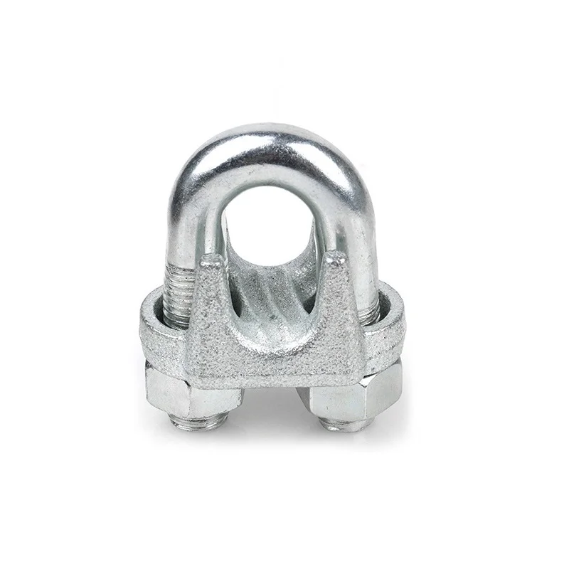 Hot selling din1142 single steel  316 wire rope cross clip cable clamps supply