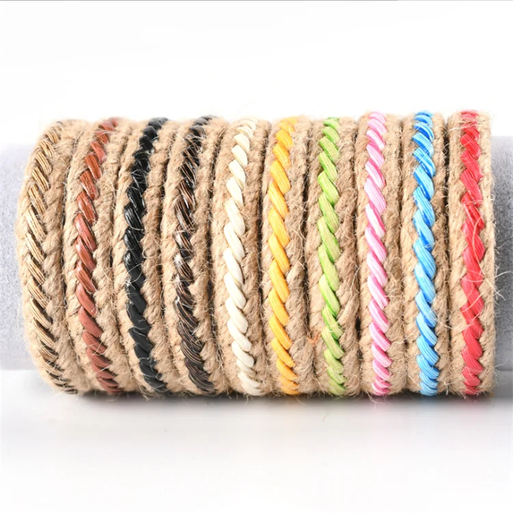 New style bohemian hemp rope bracelet fashion men and women unisex couple bracelet colorful braided leather rope bracelet