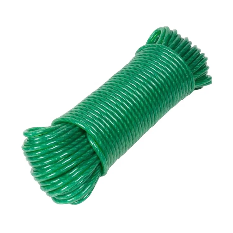 Metal Wire  PVC Clothesline  Washing lines strong life  steel core Plastic coated rope  laundry Dryer clothes  drying line green