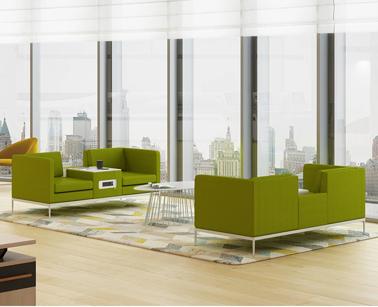 Designer Public Area Fabric Upholstered Hotel Hall Lobby Waiting Modern Sofas