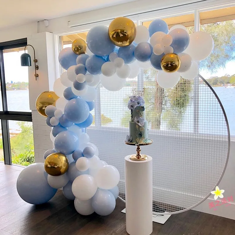 Металлическая круглая подставка Арка Свадьба День рождения воздушный шар цветок декорация для сцены фон