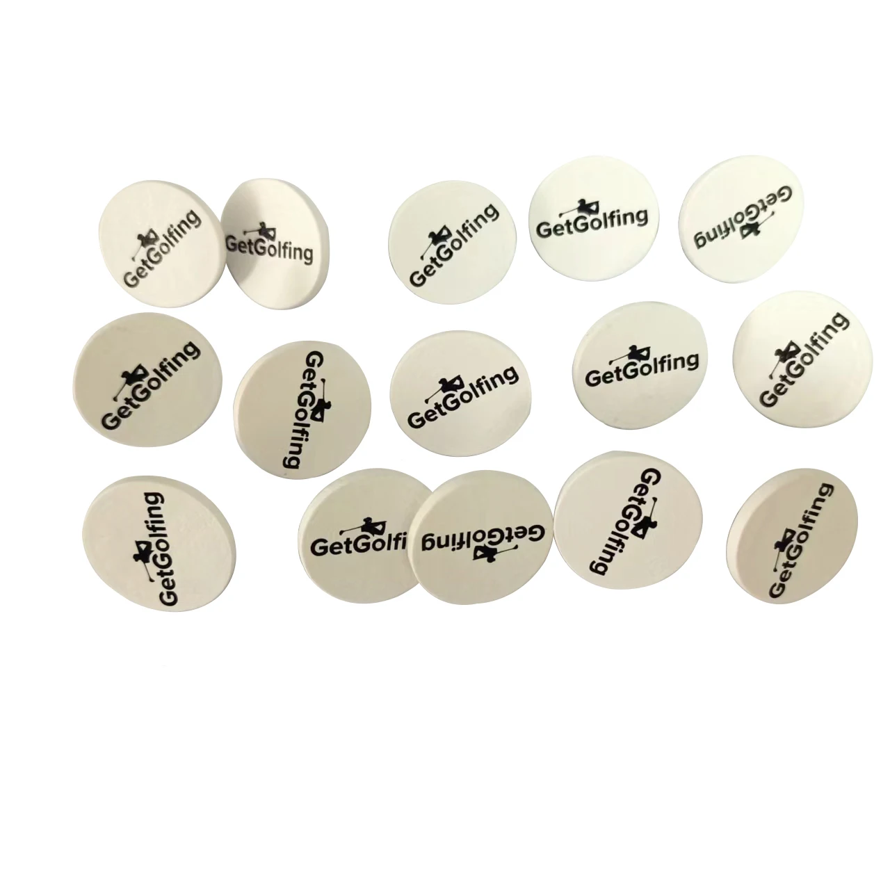 Wholesale wooden white letter logo golf-tee marker professional golf tools