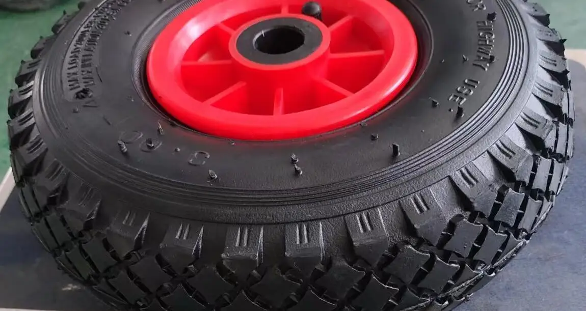 260*85 3.00-4 pneumatic rubber wheel with plastic rim