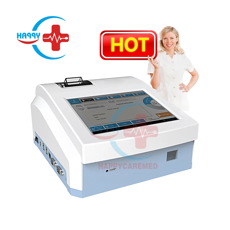 HC-B014E плюс Сенсорный экран флуоресценции иммуноферментного анализатора быстрого количественного портативный CRP/прогестерон tes poct