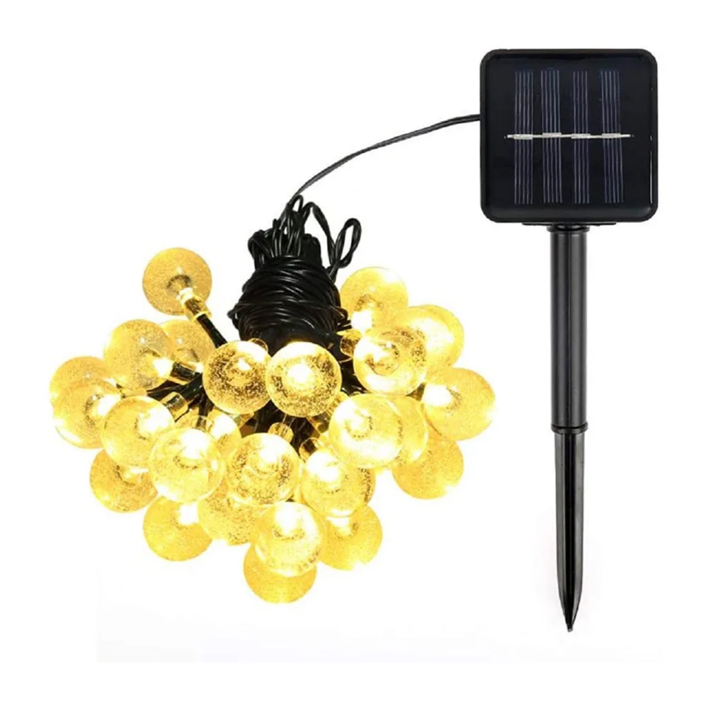
Top Supplier American Plug-in Outdoor Crack Ball Solar Led String Lights For Garden Holiday 