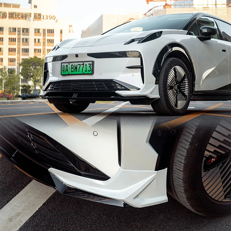 MC Sport Style 3pcs Front Bumper Splitter Lip Spoiler Diffuser Guard Body Kit Cover For Zeekr X 2022 2023 Chinese EV