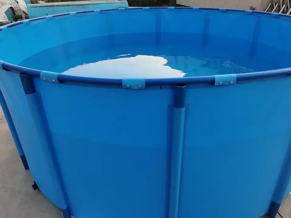 Moveable Pvc Fish Pond Tank Plastic Farming Blue Capacity Aquariums & Accessories Sustainable Plastic Koi Fish Pond