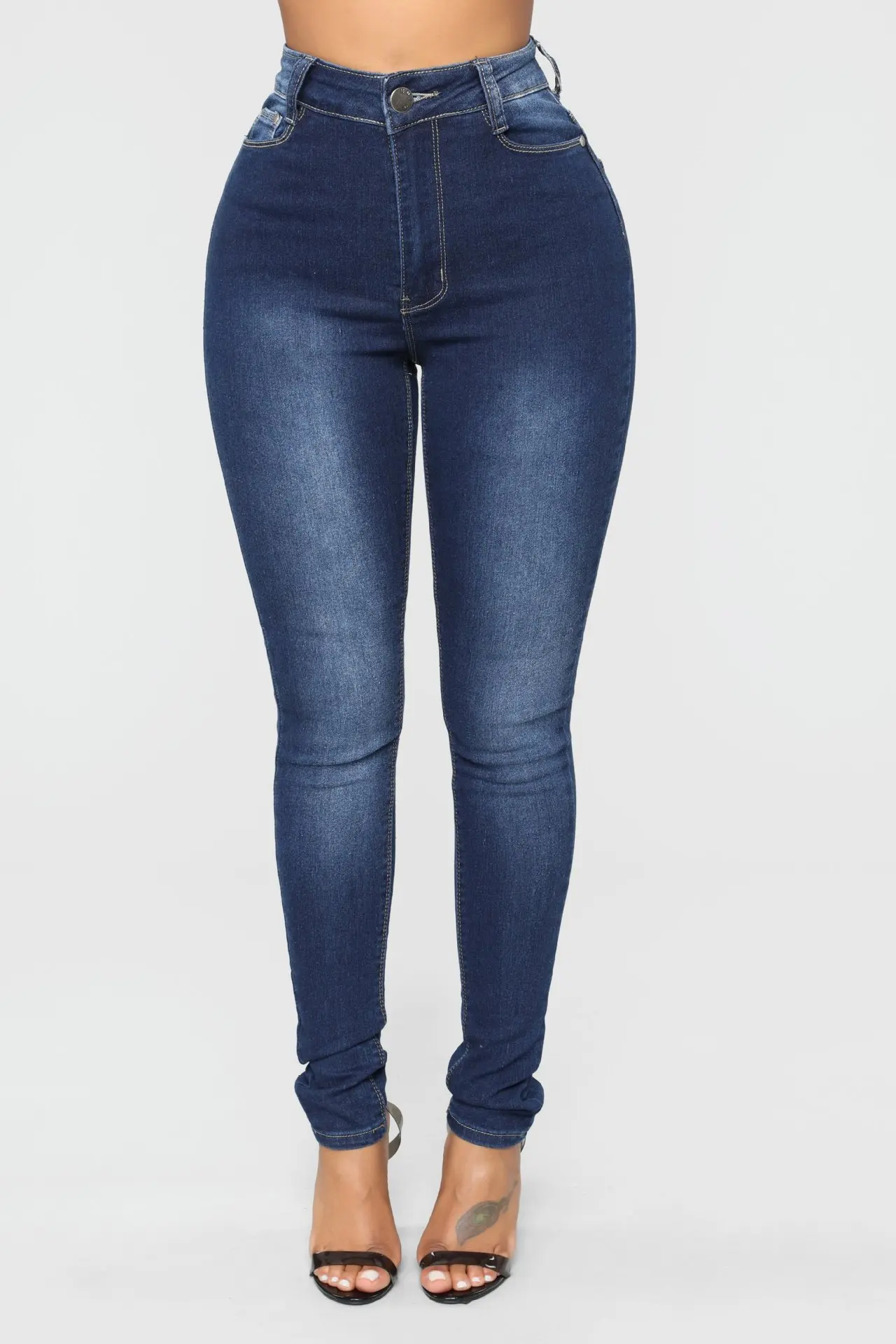 Stretch breeches with buttocks raised  Women Jean