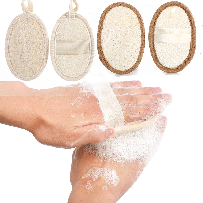 Natural Loofah Sponge Exfoliating Body Scrubber (2 pcs),Made with Eco-Friendly and Biodegradable Shower Luffa Sponge,