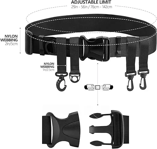 Adjustable Fly Fishing Wader Belt Wading Belts Surf Casting Kayak Waist Belt Accessories Waders Straps for Outdoor Bait Fish