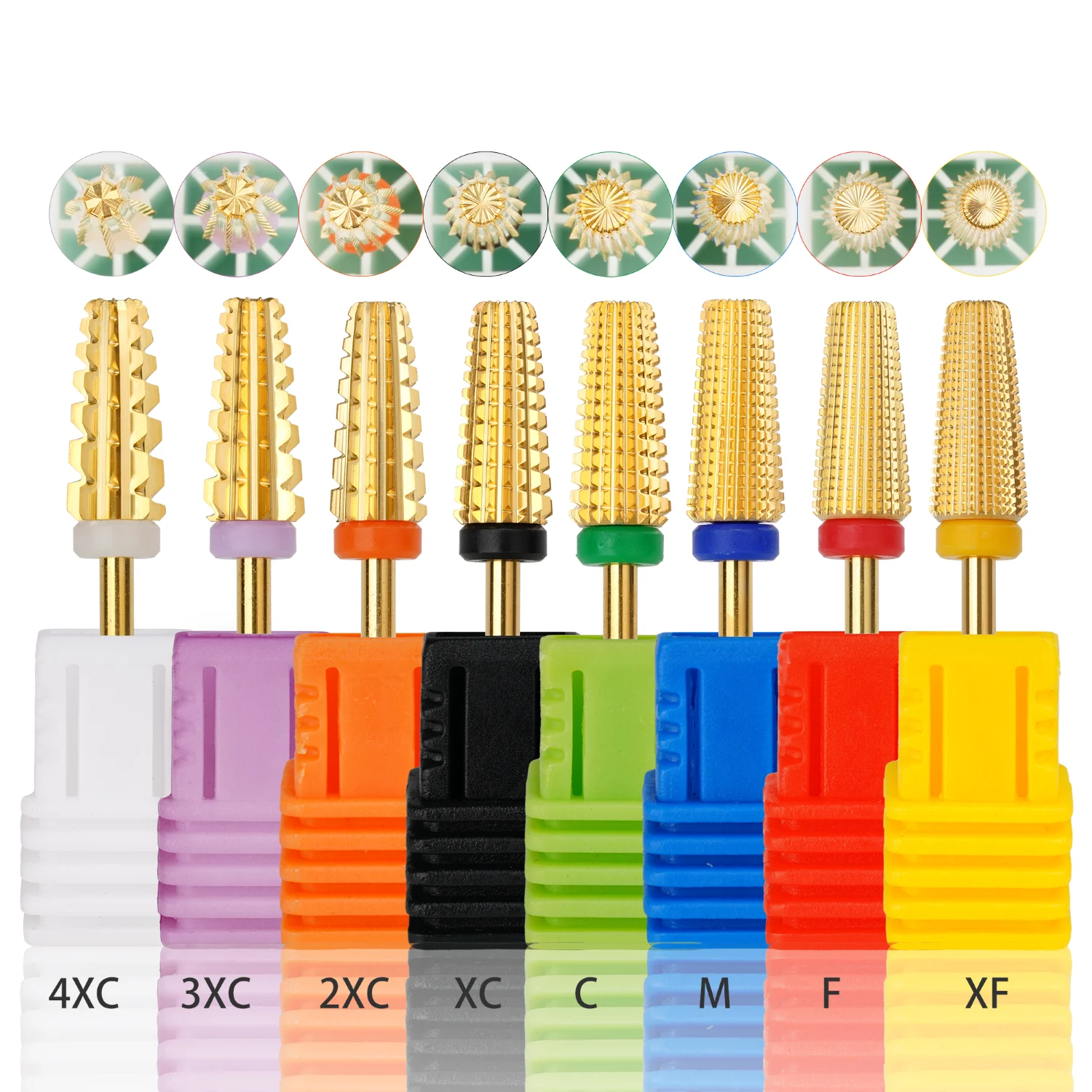 Free Sample Wholesale Professional tungsten  Purple Tornado New Type Manicure Anti-flying Dust E-file 5 in 1 nail drill bits