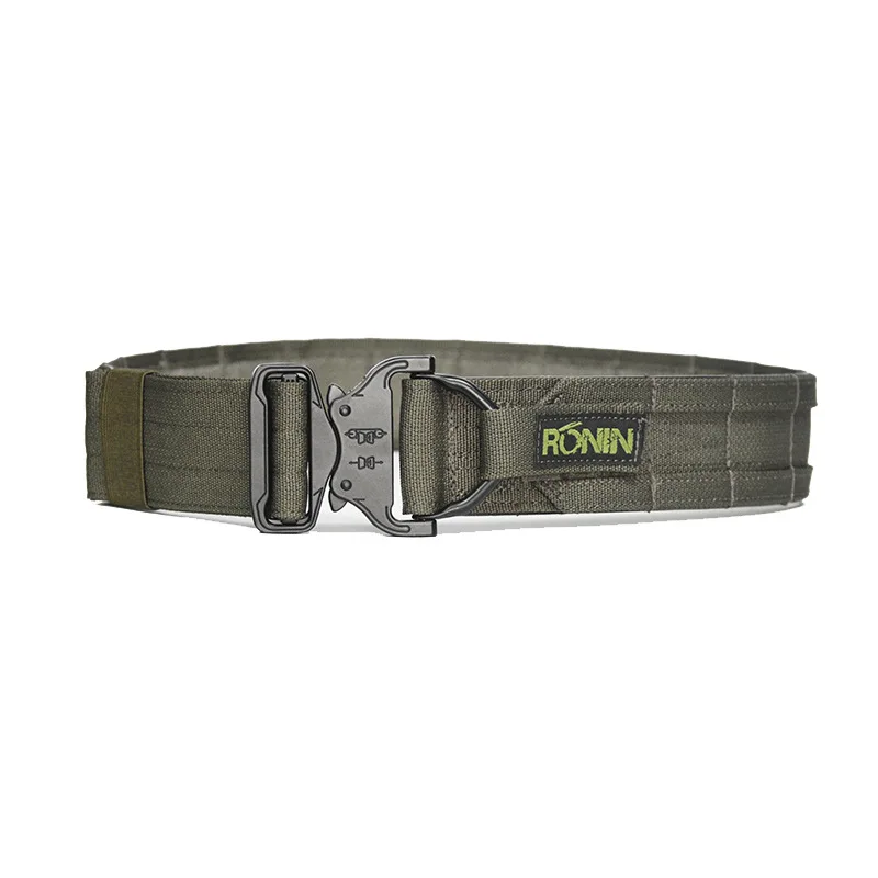 Tactical Belt 1.5 Inch Waist Belt Adjustable Style Nylon Webbing Rigger Belt with Quick-Release Gear Clip Metal