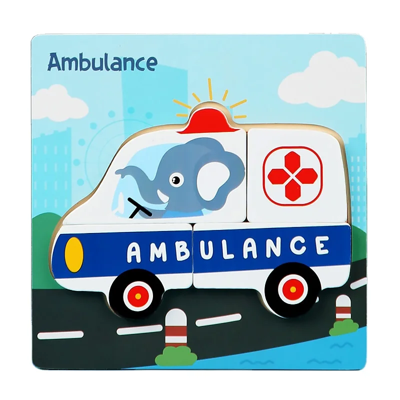 Wholesale early education montessori baby puzzle wood wooden animal jigsaw puzzle wooden toys puzzle