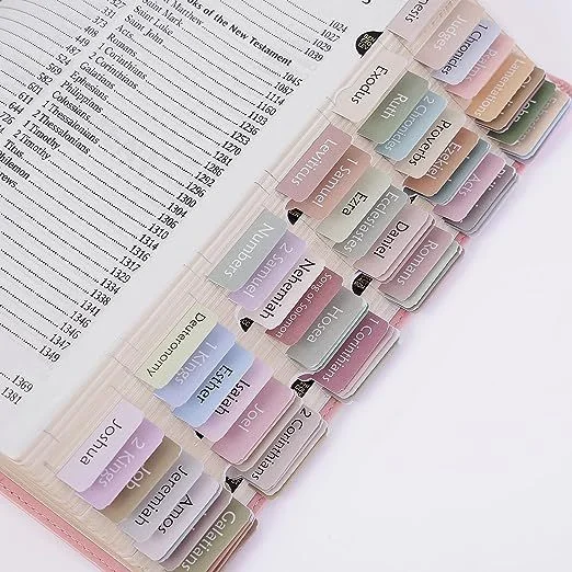 Custom Laminated Old and New Testament Bible Book Tabs Adhesive Bible Tabs for Women Bible Journaling