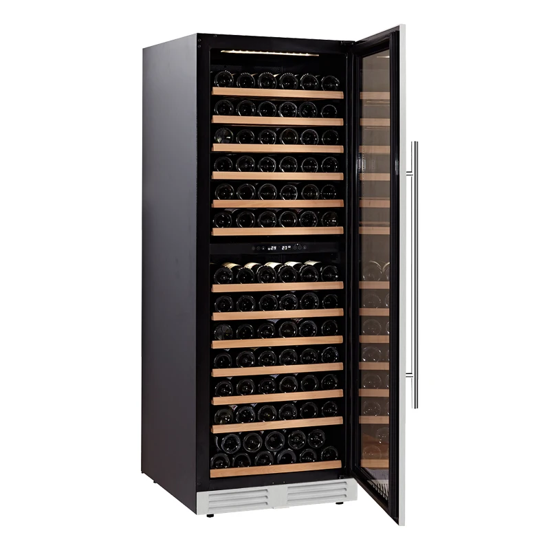 Двухзонный автономный встроенный электрический винный холодильник с инверторным компрессором