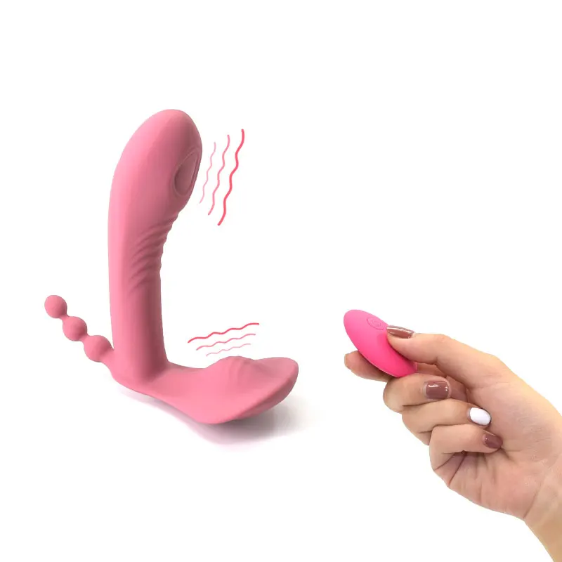 3 in 1 Wireless Remote Thrusting Dildo 10 Frequency Vibration Wearable Clitoris Stimulator G Spot Vibrator Sex Toy for Women