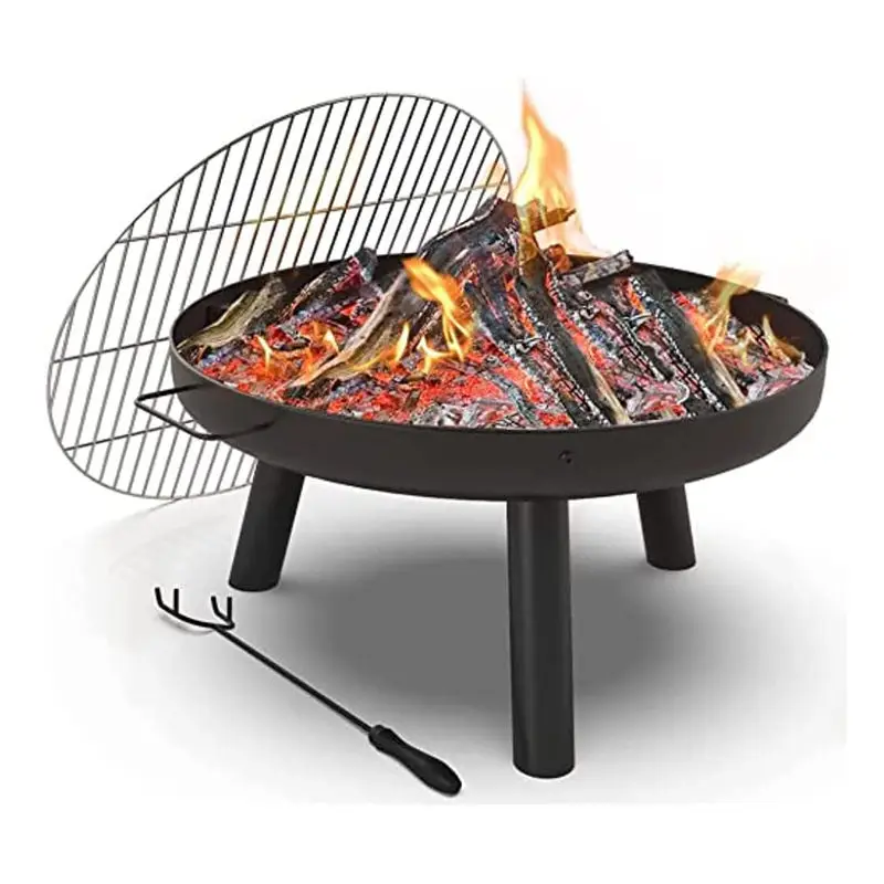 Portable Heater Charcoal Log Wood Burner Outdoor Fire Pits Bowl for Camping BBQ
