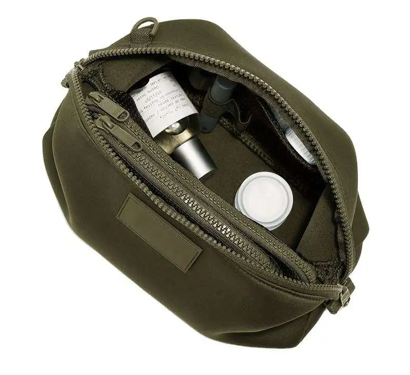 Custom Factory  Neoprene Cosmetic Bag Travel Waterproof Portable Cosmetic Neoprene Zipper Pouch Bag