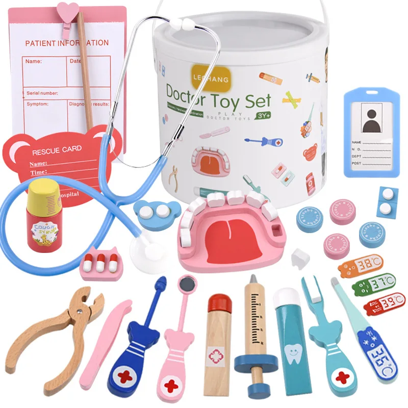 Hot sale Doctor Pretend Play Toys Set Wooden Educational Toys for child
