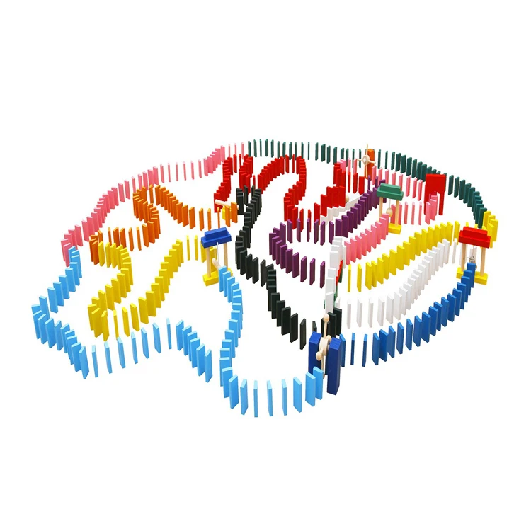 Customized  1000pcs wooden play 9 12 dominoes festool blocks games set in wooden box