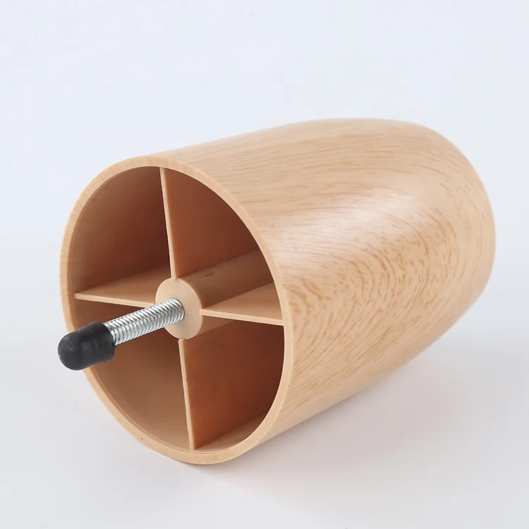 Free samples cone type  wooden grain mat surface plastic legs ABS furniture foot