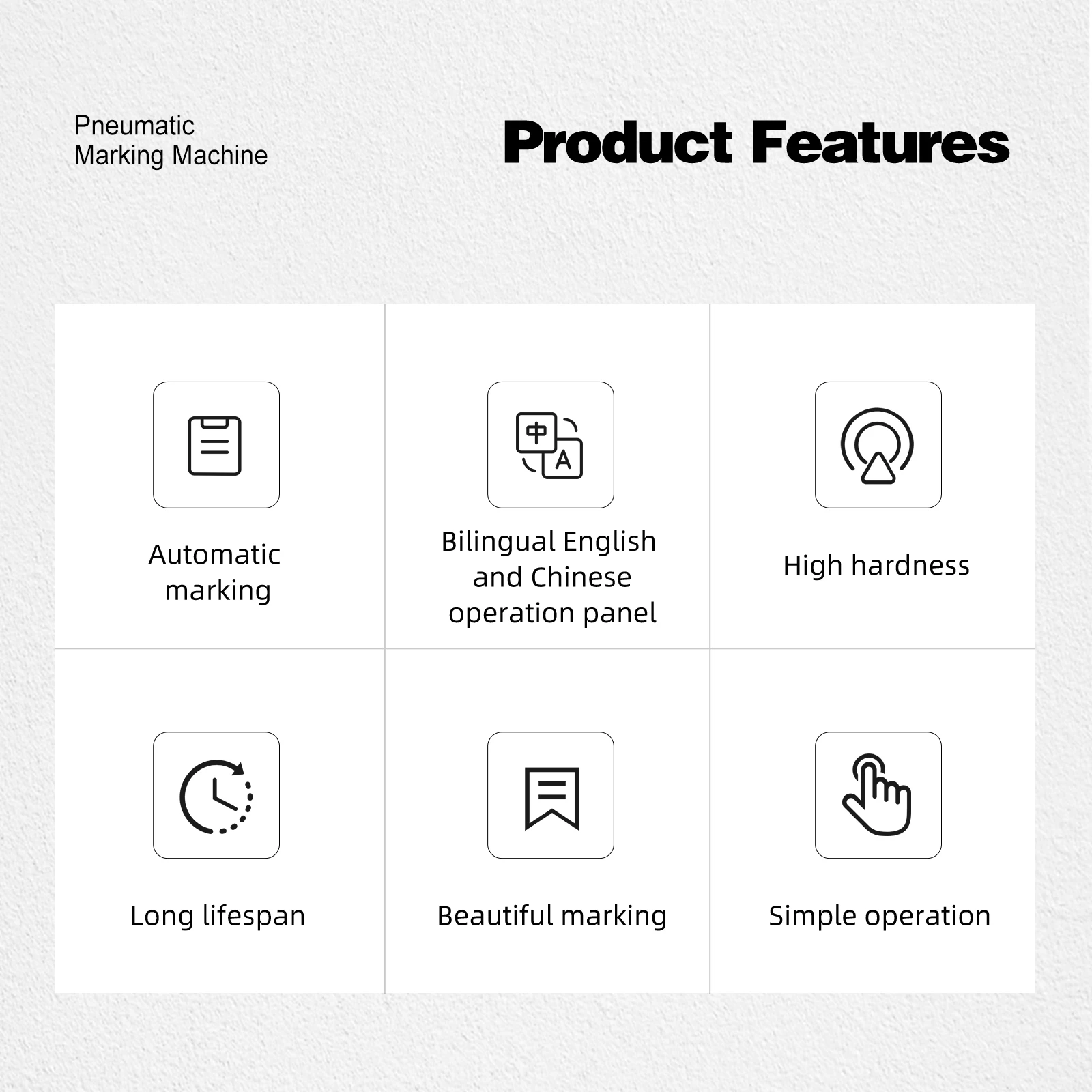 Pneumatic Dot Peen Marking Machine Metal Engraving Machine Pneumatic Marking Machine Marking Field 120*50mm for Letters