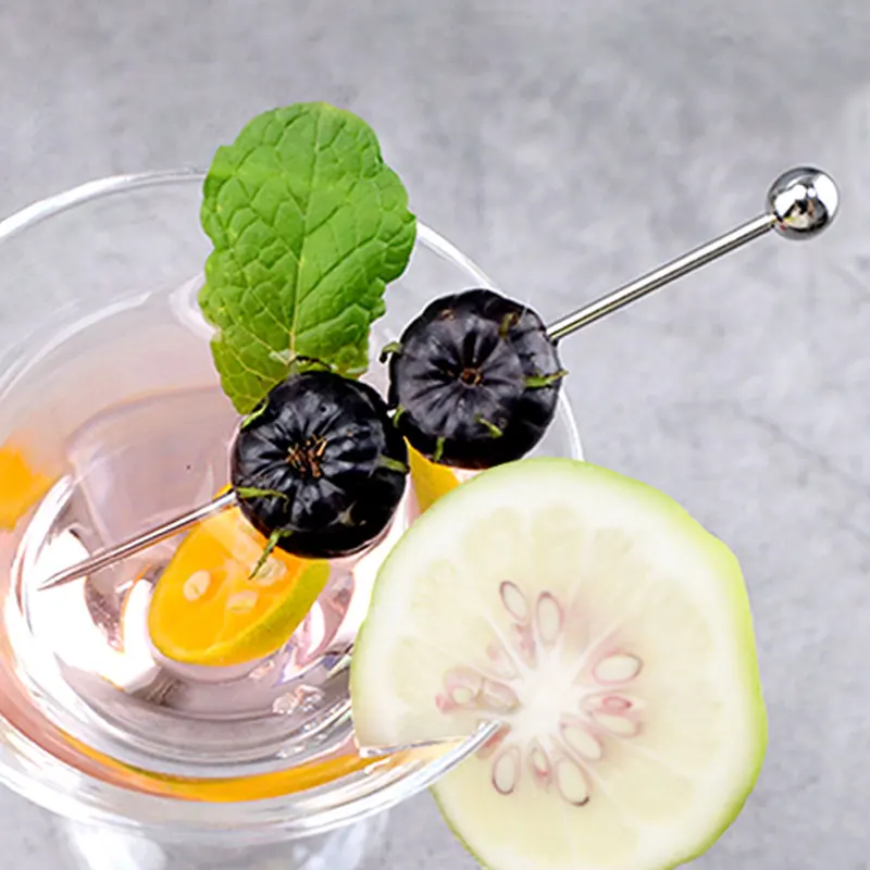 Wholesale Cocktail Picks Stainless Steel Fruit Picks Martini Picks