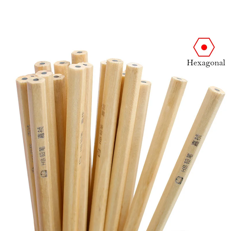 Raw Wood Standard Pencils School Office Supplier Kids Natural Writings Hb Hexagonal pencil