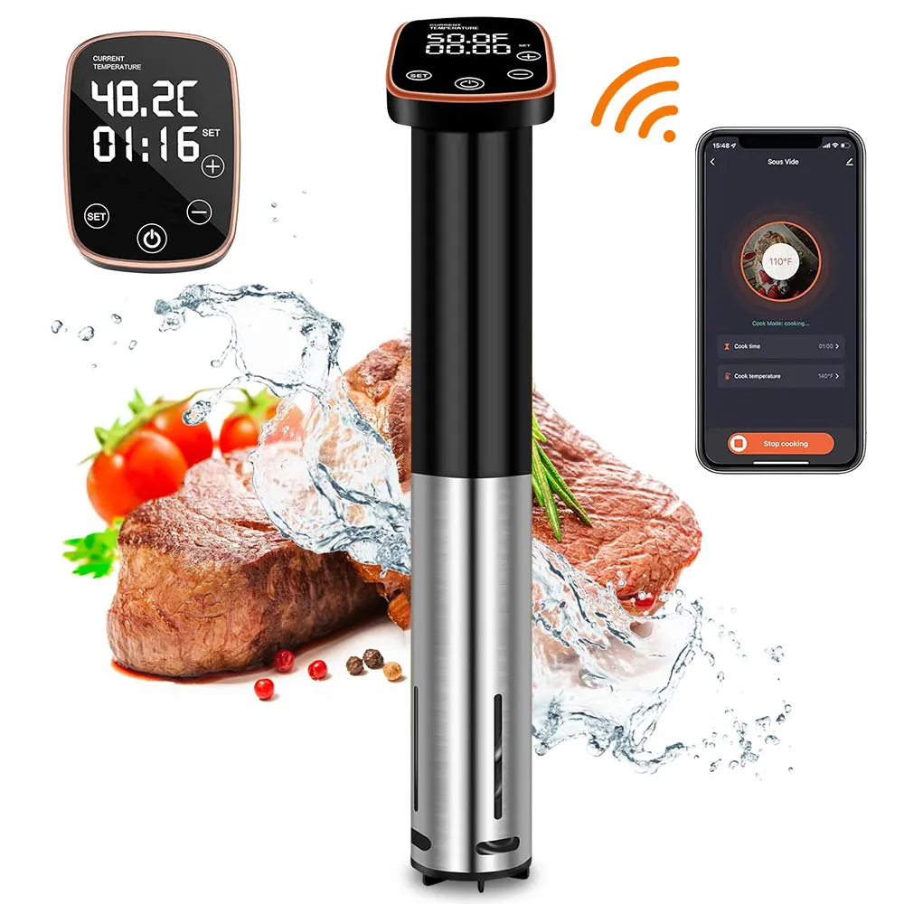 1100W Sous Vide Cooker LCD Touch Immersion Circulator Accurate Cooking IPX7 Waterproof Vacuum Cooker with Digital Display