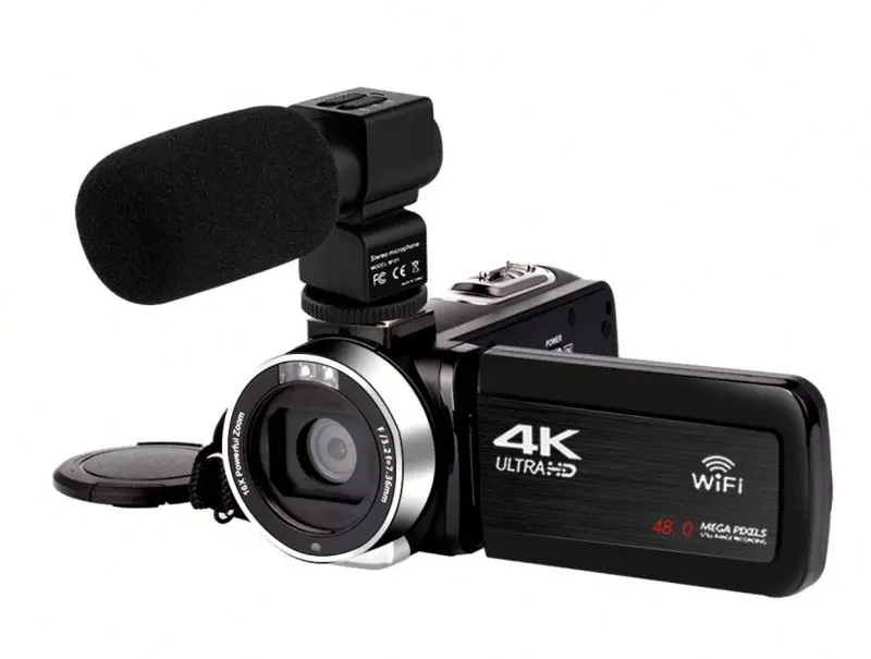 4K сенсорный экран камеры с микрофоном подходит для 48MP HD