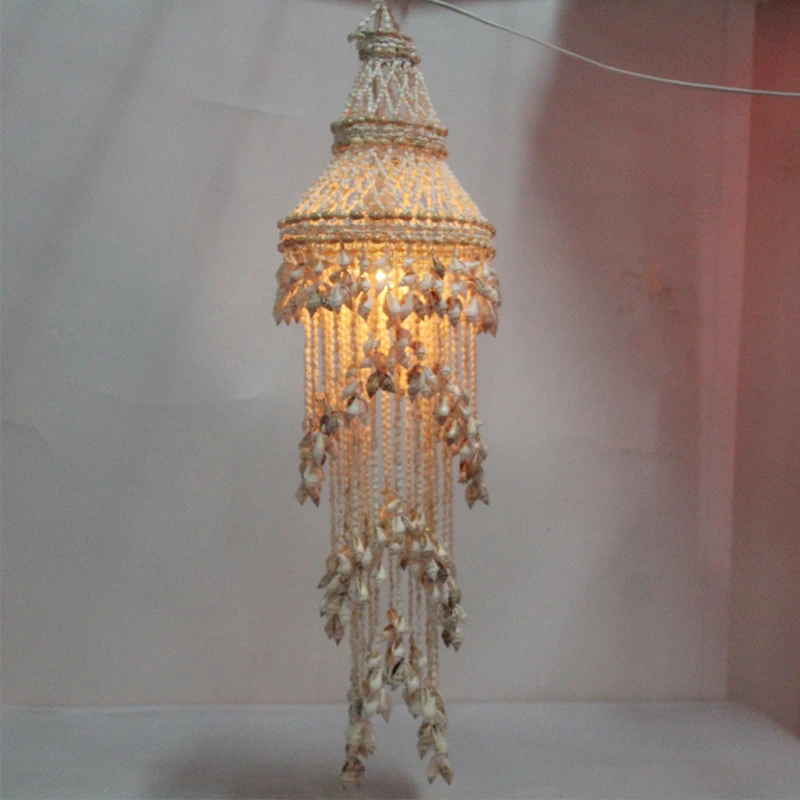 sea snail hang light decoration  shell conch pendant lamp  vintage lamp