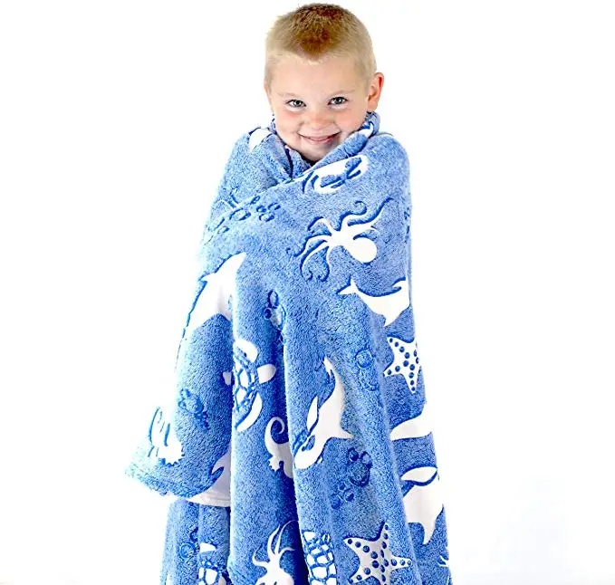 Одеяло для малышей светятся в темноте фланель плед дети светятся одеяло