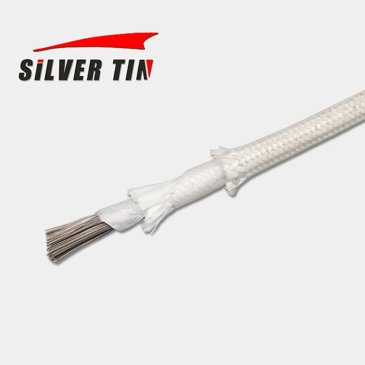 Pure nickel fiberglass braid mica wrapped 24awg 22awg 20awg 18awg 16awg 14awg wire cable