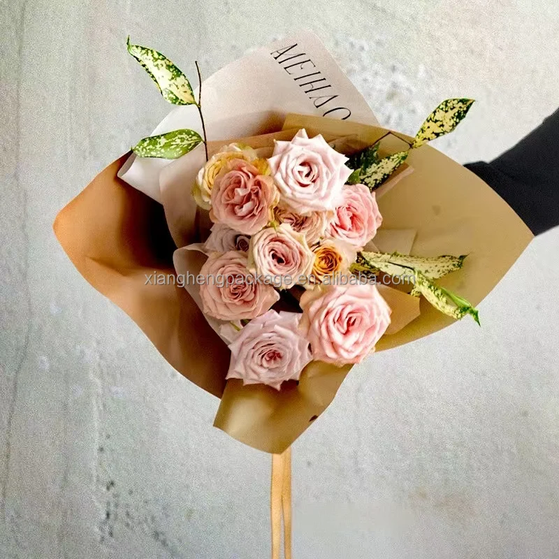 Xiangheng Factory Wholesale Small Love Heart Flower Bouquet Wrapping Paper Hot Love Eternal Love Ouya Paper Korean Paper