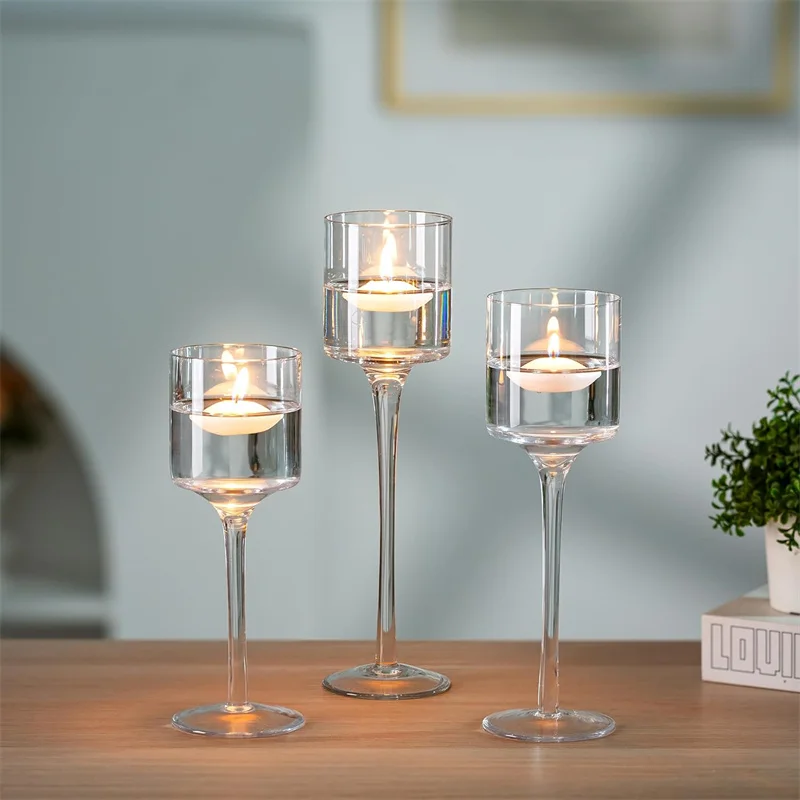 handmade transparent tall glass candle holders for wedding glass candle holders lanterns and jars for candles