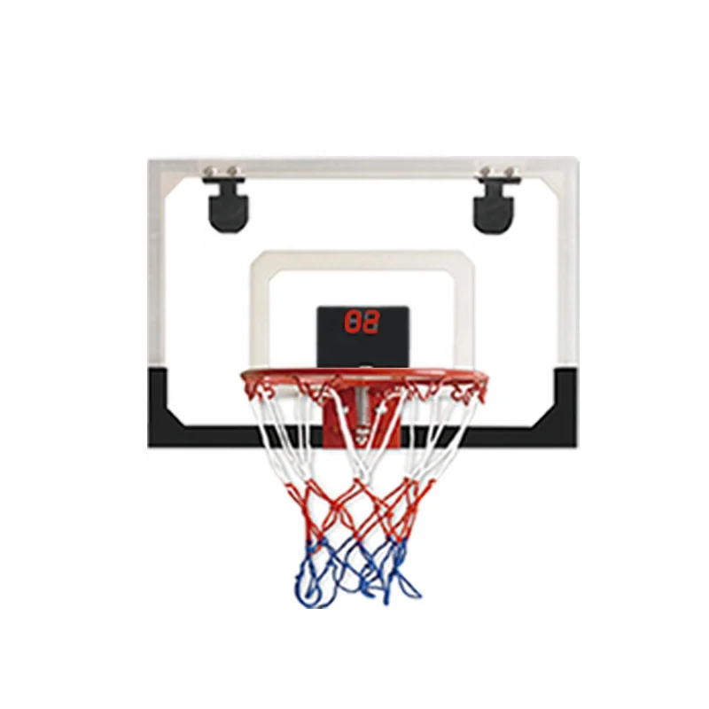 Door Room Mini Hoop with Electronic Scoreboard Indoor Basketball Hoop for Teens and Adults