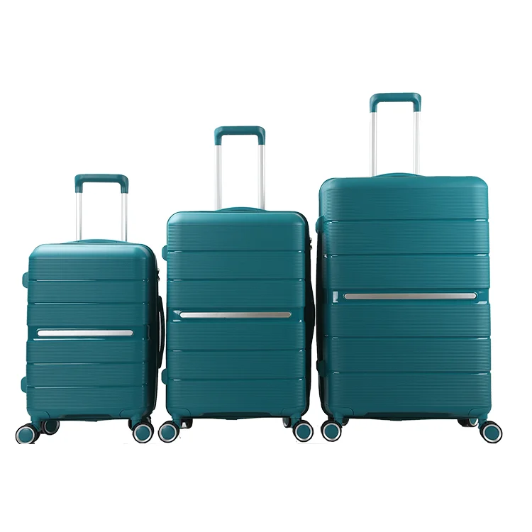 Новый тип, оптовая продажа, OEM/ODM, тележка для багажа, 3 шт., самолёт, жесткий корпус, пользовательский дорожный ПП багажный набор