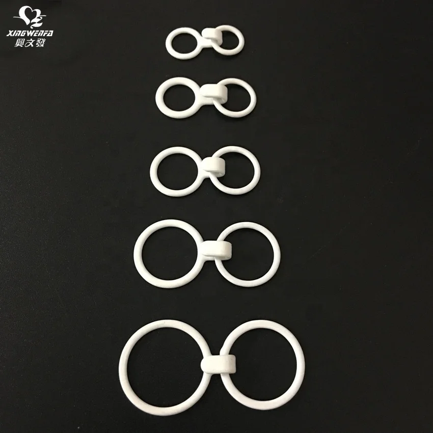 Underwear accessories Eco friendly quality nylon coated metal bra strap  O ring J ring hook adjuster