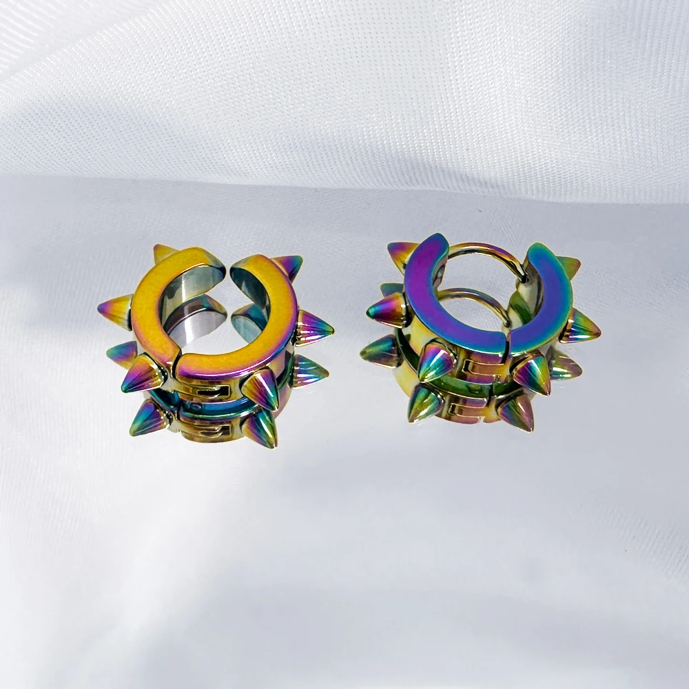 High Quality Stainless Steel Fashion U shape Spike Tragus Earring Helix Cartilage Man Ear Stud Piercing Jewelry