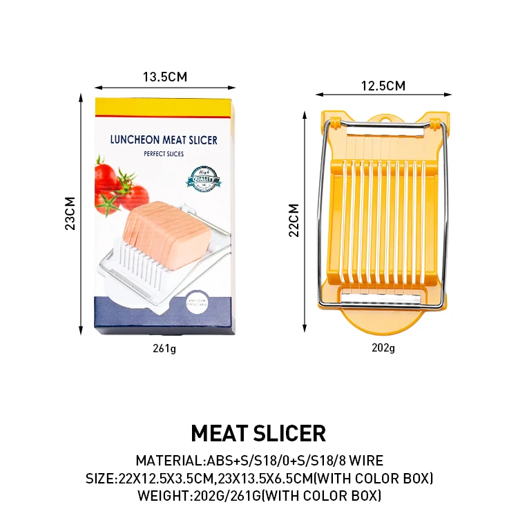 Hopesun Amazon Top Seller 2022 Kitchen Gadget Stainless Steel Wire Onion Egg Luncheon Meat Ham Slicer Spam Slicer